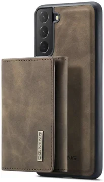 Samsung Galaxy S23 Plus Hoesje met Magnetische Kaarthouder Bruin