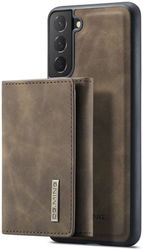 Samsung Galaxy S23 Plus Hoesje met Magnetische Kaarthouder Bruin afbeelding