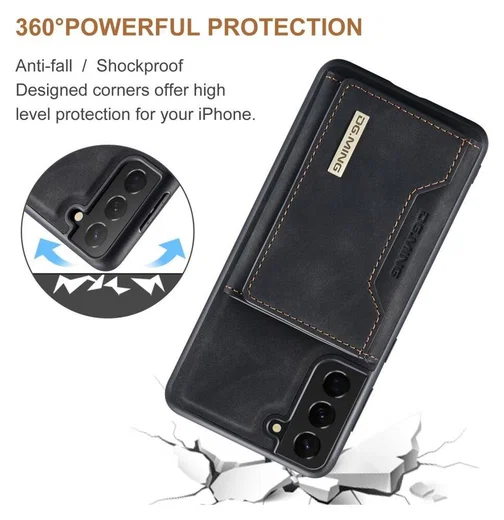 Samsung Galaxy S23 Hoesje met Magnetische Kaarthouder Zwart afbeelding 6