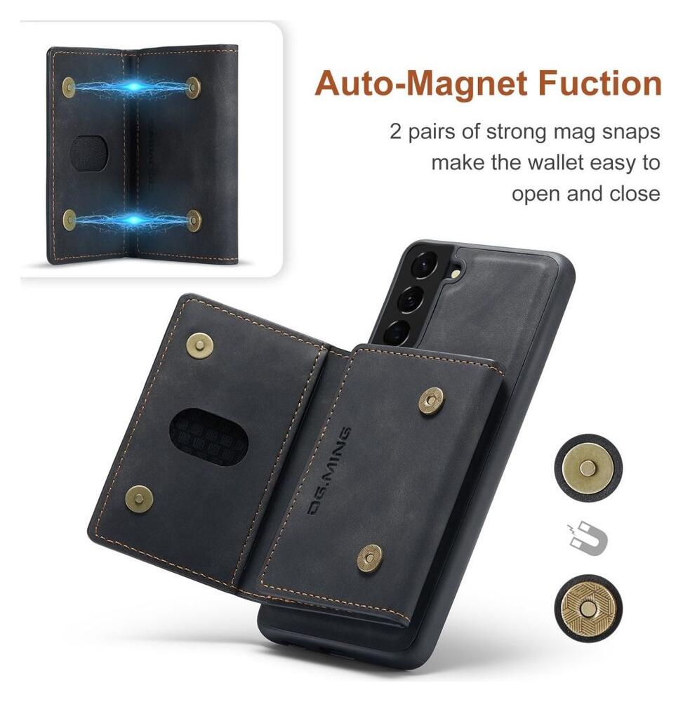 Samsung Galaxy S23 Hoesje met Magnetische Kaarthouder Zwart afbeelding 7