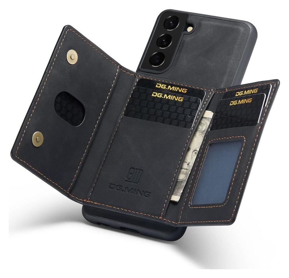 Samsung Galaxy S23 Hoesje met Magnetische Kaarthouder Zwart afbeelding 2