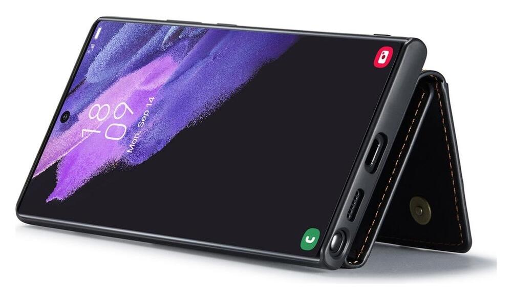 Samsung Galaxy S23 Ultra Hoesje met Magnetische Kaarthouder Zwart afbeelding 9