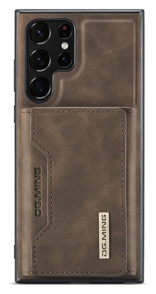 Samsung Galaxy S23 Ultra Hoesje met Magnetische Kaarthouder Bruin afbeelding 3