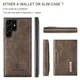 Samsung Galaxy S23 Ultra Hoesje met Magnetische Kaarthouder Bruin afbeelding 12
