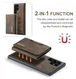 Samsung Galaxy S23 Ultra Hoesje met Magnetische Kaarthouder Bruin afbeelding 14