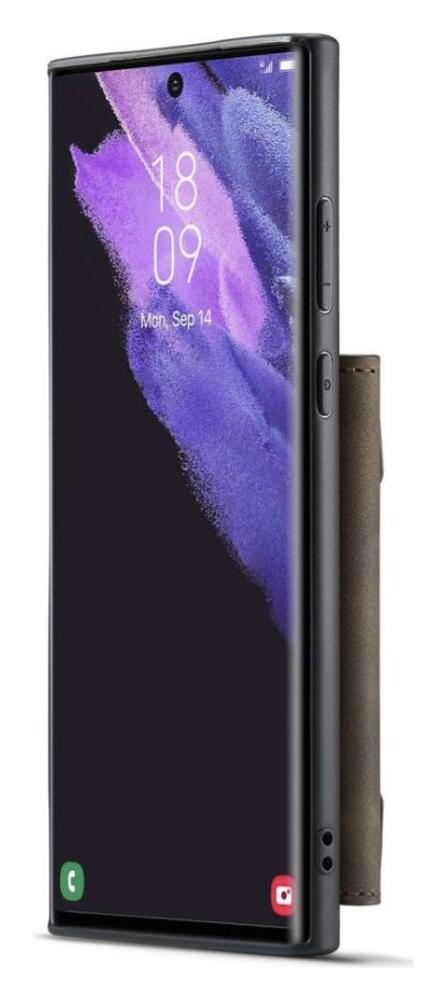 Samsung Galaxy S23 Ultra Hoesje met Magnetische Kaarthouder Bruin afbeelding 2