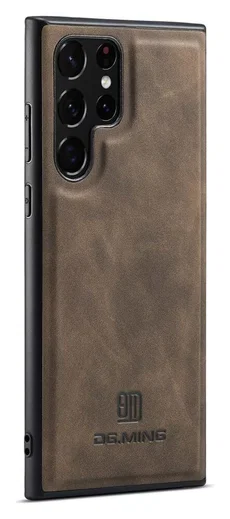 Samsung Galaxy S23 Ultra Hoesje met Magnetische Kaarthouder Bruin afbeelding 4