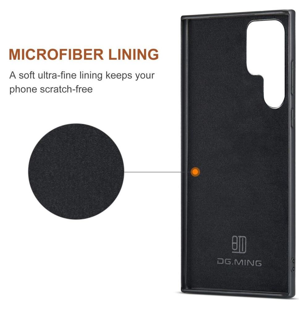 Samsung Galaxy S23 Ultra Hoesje met Magnetische Kaarthouder Bruin afbeelding 7