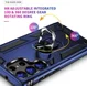 Samsung Galaxy S23 Ultra Hoesje met Magnetische Kickstand Ring Blauw afbeelding 3