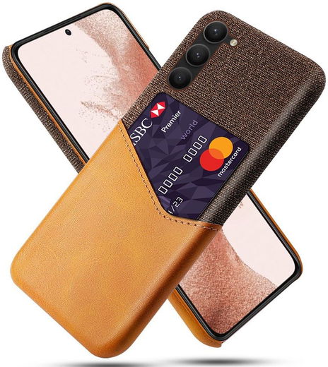 Samsung Galaxy S23 Plus Hoesje met Kaarthouder Back Cover Bruin afbeelding 1