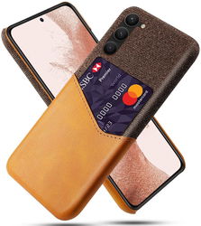 Samsung Galaxy S23 Plus Hoesje met Kaarthouder Back Cover Bruin afbeelding