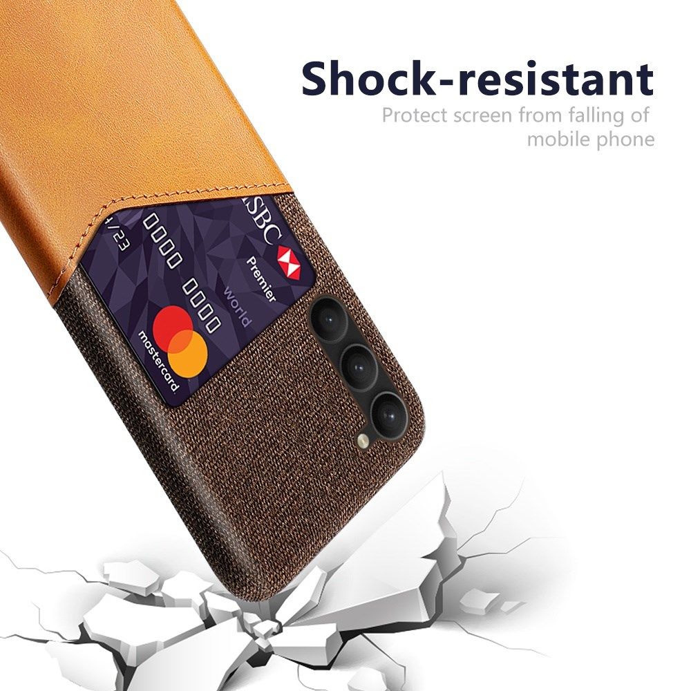 Samsung Galaxy S23 Plus Hoesje met Kaarthouder Back Cover Bruin afbeelding 3