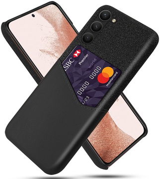Samsung Galaxy S23 Hoesje met Kaarthouder Back Cover Zwart