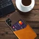 Samsung Galaxy S23 Ultra Hoesje met Kaarthouder Back Cover Bruin afbeelding 4