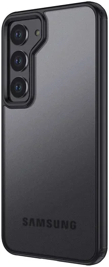 Samsung S23 Plus Hoesje Schokbestendig Back Cover Transparant Zwart afbeelding 1