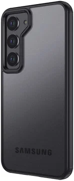 Samsung S23 Plus Hoesje Schokbestendig Back Cover Transparant Zwart