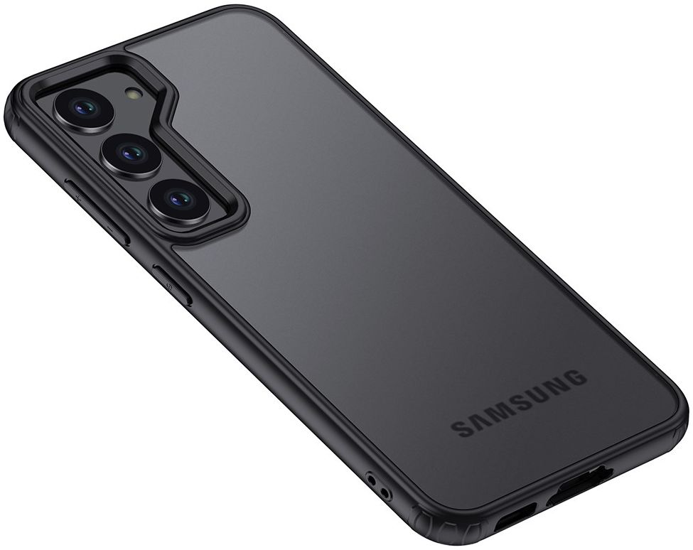 Samsung S23 Plus Hoesje Schokbestendig Back Cover Transparant Zwart afbeelding 2
