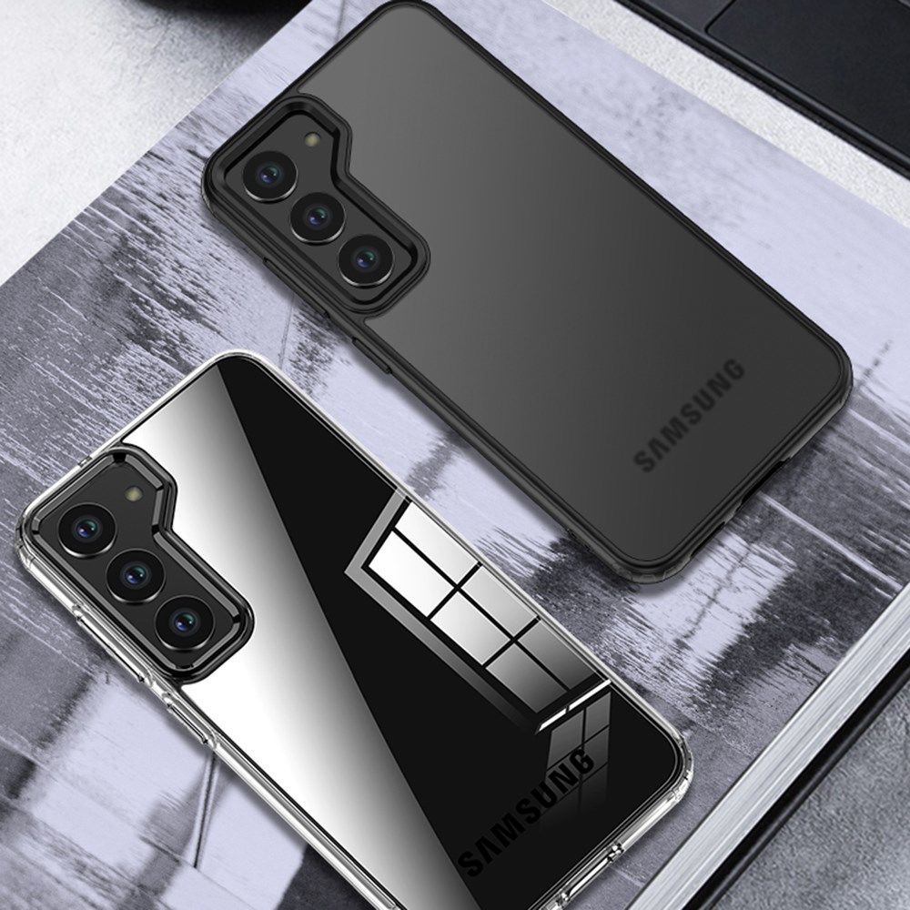 Samsung S23 Plus Hoesje Schokbestendig Back Cover Transparant Zwart afbeelding 7