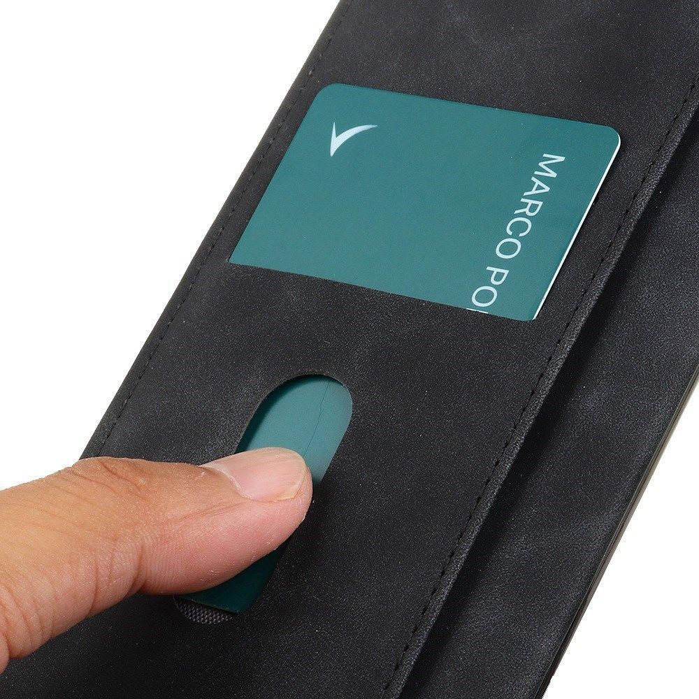 KHAZNEH Motorola  Moto G72 Hoesje Retro Wallet Book Case Zwart afbeelding 7