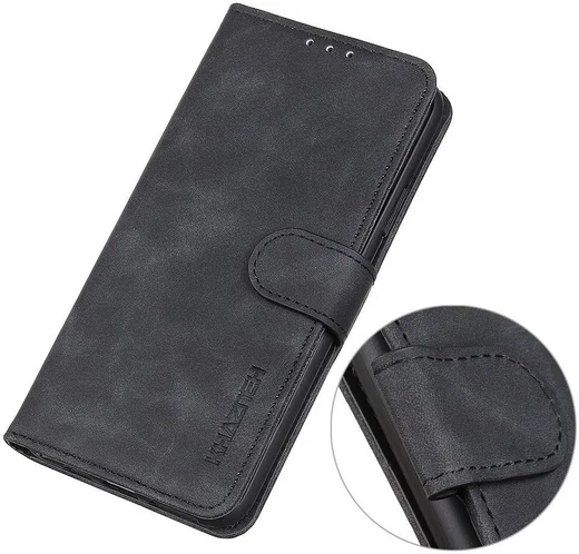 KHAZNEH Motorola  Moto G72 Hoesje Retro Wallet Book Case Zwart afbeelding 8
