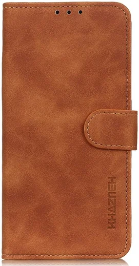 KHAZNEH Motorola  Moto G72 Hoesje Retro Wallet Book Case Bruin afbeelding 4