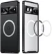 Google Pixel 7 Hoesje MagSafe Back Cover Transparant/Zwart afbeelding 10