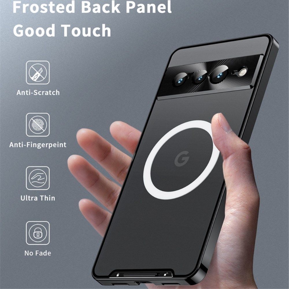 Google Pixel 7 Pro Hoesje MagSafe Back Cover Transparant/Zwart afbeelding 8