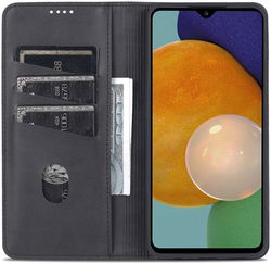 AZNS Samsung Galaxy A14 Hoesje Wallet Book Case Kunstleer Zwart afbeelding