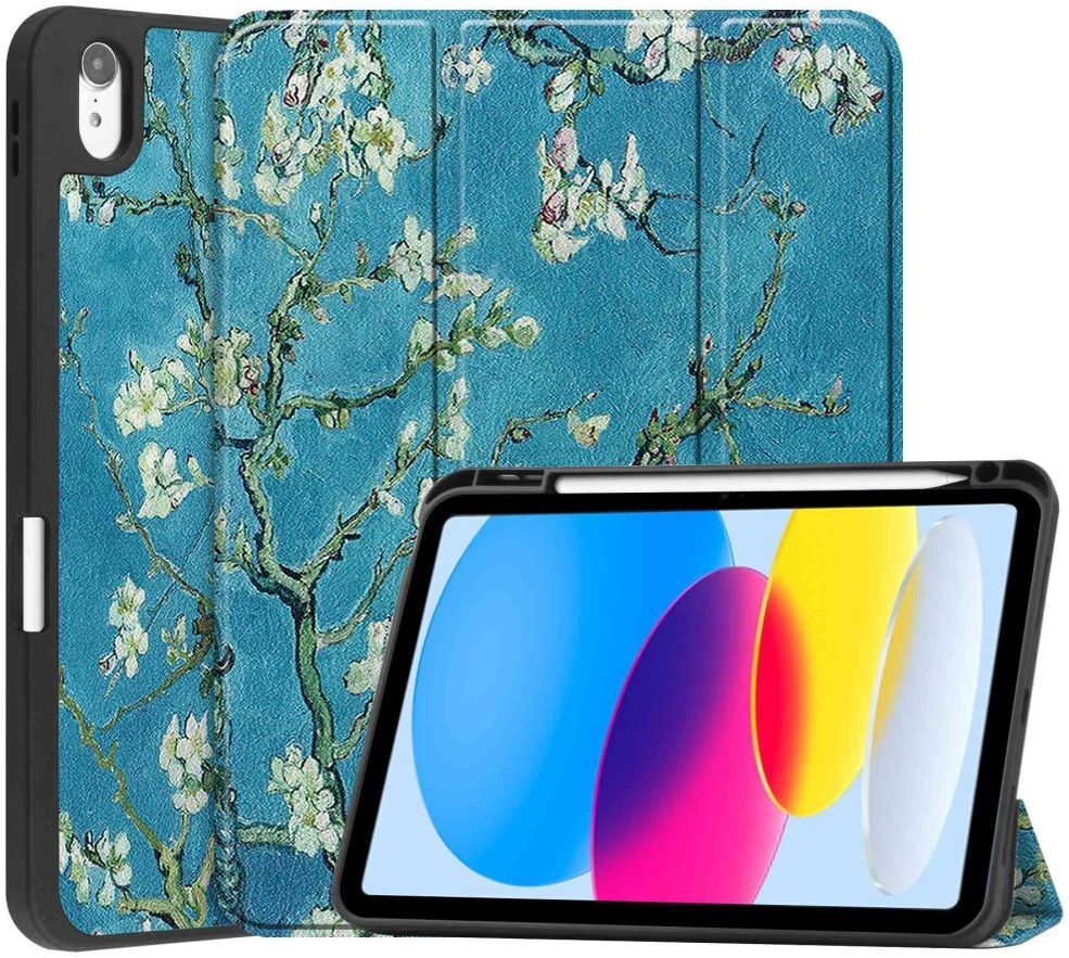 Apple iPad 11 (2025) / 10.9 (2022) Hoes Tri-Fold Blossom Print afbeelding 1