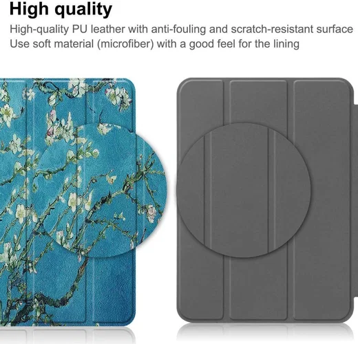 Apple iPad 11 (2025) / 10.9 (2022) Hoes Tri-Fold Blossom Print afbeelding 10