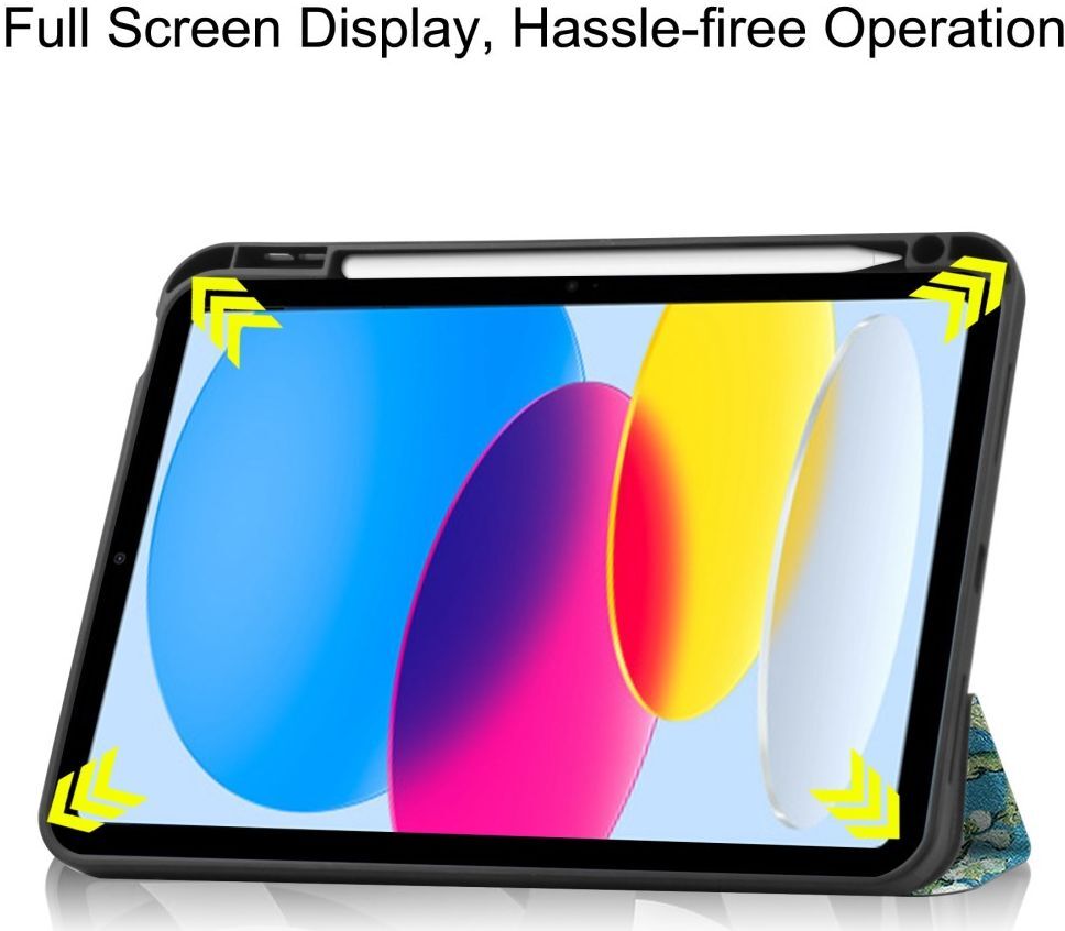 Apple iPad 11 (2025) / 10.9 (2022) Hoes Tri-Fold Blossom Print afbeelding 8