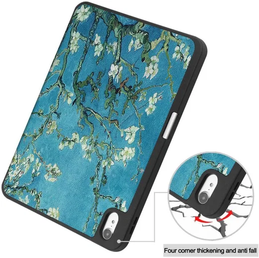 Apple iPad 11 (2025) / 10.9 (2022) Hoes Tri-Fold Blossom Print afbeelding 9