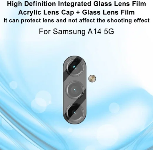 Imak Samsung Galaxy A14 5G Camera Lens Protector + Lens Cap Clear afbeelding 6