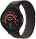Samsung Galaxy Watch 5 / 4 Sport Bandje Nylon Zwart Grijs afbeelding 3