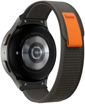 Samsung Galaxy Watch 5 / 4 Sport Bandje Nylon Zwart Grijs