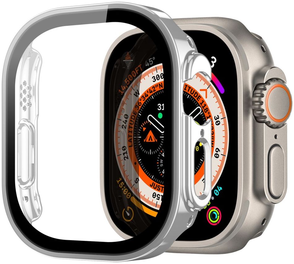 Dux Ducis Hamo - Apple Watch Ultra / Ultra 2 Hoesje - Full Protect - Zilver afbeelding 1