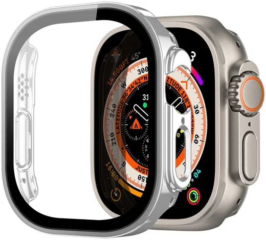 Dux Ducis Hamo - Apple Watch Ultra / Ultra 2 Hoesje - Full Protect - Zilver afbeelding 1