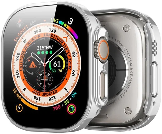 Dux Ducis Hamo - Apple Watch Ultra / Ultra 2 Hoesje - Full Protect - Zilver afbeelding 2