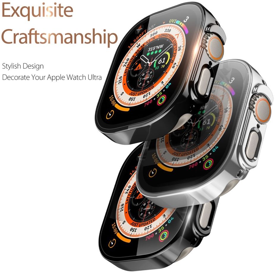 Dux Ducis Hamo - Apple Watch Ultra / Ultra 2 Hoesje - Full Protect - Zilver afbeelding 5