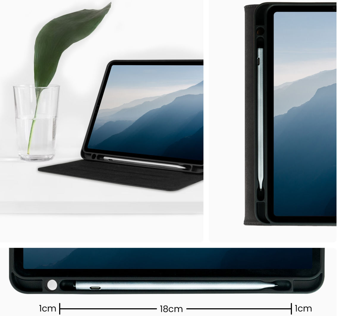 Rosso Element Apple iPad 11 (2025) / 10.9 (2022) Hoes Book Case Zwart afbeelding 5