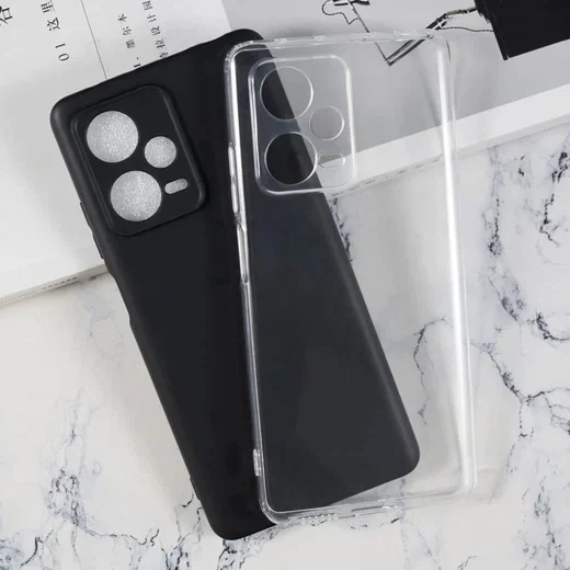 Xiaomi Redmi Note 12 Pro Plus Hoesje Dun TPU Matte Back Cover Zwart afbeelding 6