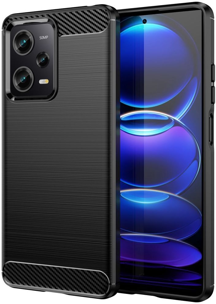Xiaomi Redmi Note 12 Pro / Poco X5 Pro Hoesje Geborsteld TPU Zwart afbeelding 1