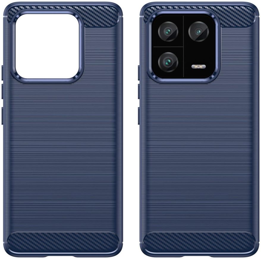 Xiaomi 13 Pro Hoesje Geborsteld TPU Flexibele Back Cover Blauw afbeelding 8