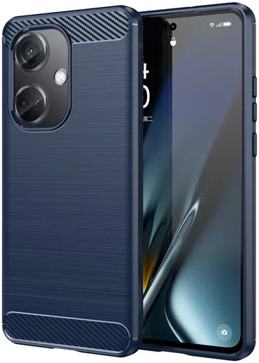 OnePlus Nord CE 3 Hoesje Geborsteld TPU Flexibele Back Cover Blauw afbeelding 1