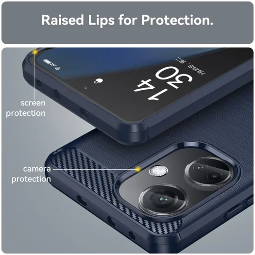OnePlus Nord CE 3 Hoesje Geborsteld TPU Flexibele Back Cover Blauw afbeelding 7
