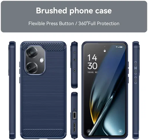 OnePlus Nord CE 3 Hoesje Geborsteld TPU Flexibele Back Cover Blauw afbeelding 9
