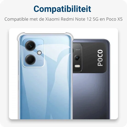 Xiaomi Redmi Note 12 5G / Poco X5 Hoesje met Koord Transparant afbeelding 4