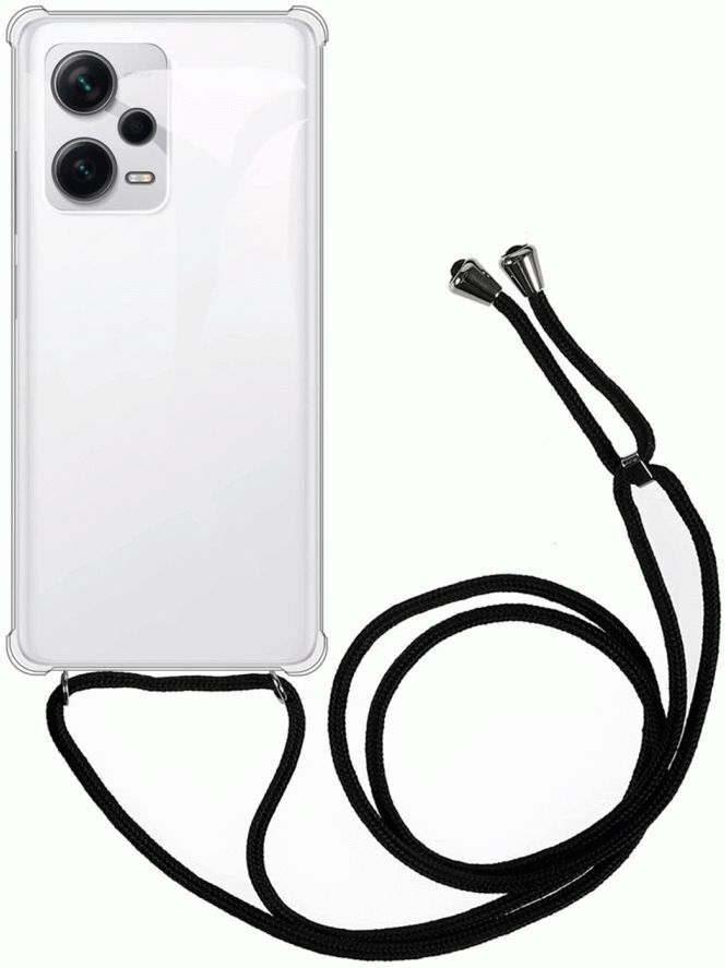 Xiaomi Redmi Note 12 Pro/Poco X5 Pro Hoesje met Koord TPU Transparant afbeelding 1