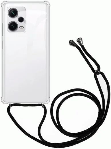 Xiaomi Redmi Note 12 Pro/Poco X5 Pro Hoesje met Koord TPU Transparant afbeelding 1
