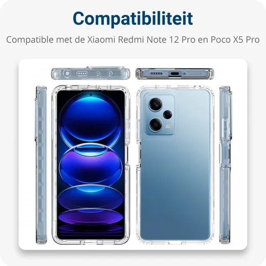 Xiaomi Redmi Note 12 Pro/Poco X5 Pro Hoesje met Koord TPU Transparant afbeelding 4